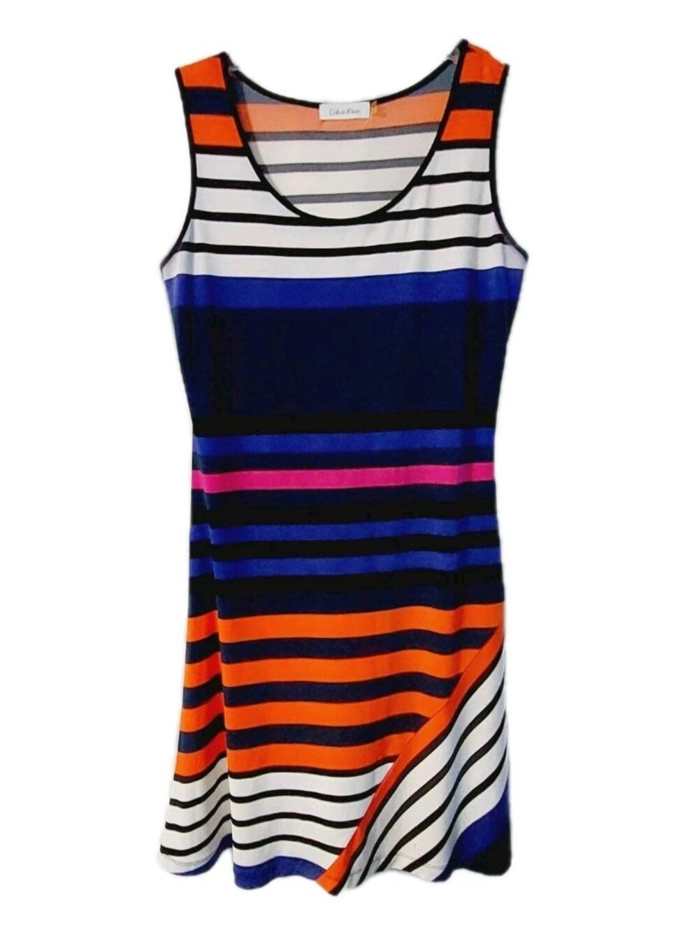 CALVIN KLEIN Womens Dress Size 6 Sundress Sleeveless Striped Multicolor